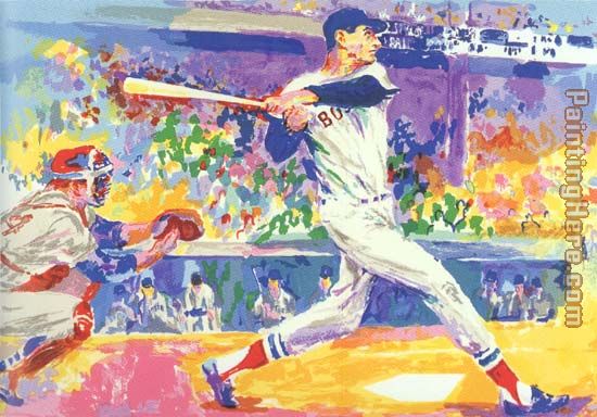 Ted Williams The Splendid Splinter painting - Leroy Neiman Ted Williams The Splendid Splinter art painting